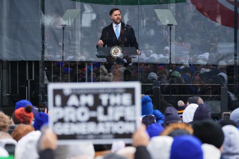 Vance touts the Trump administration’s record against abortion at a Washington rally Vance touts the Trump administration’s record against abortion at a Washington rally