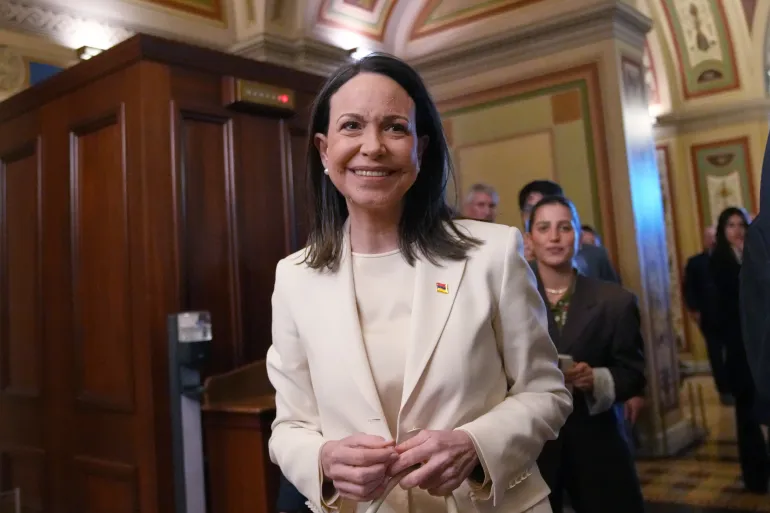 Venezuelan Opposition Leader María Corina Machado Seeks U.S. Backing with Nobel Medal Gesture Venezuelan Opposition Leader María Corina Machado Seeks U.S. Backing with Nobel Medal Gesture