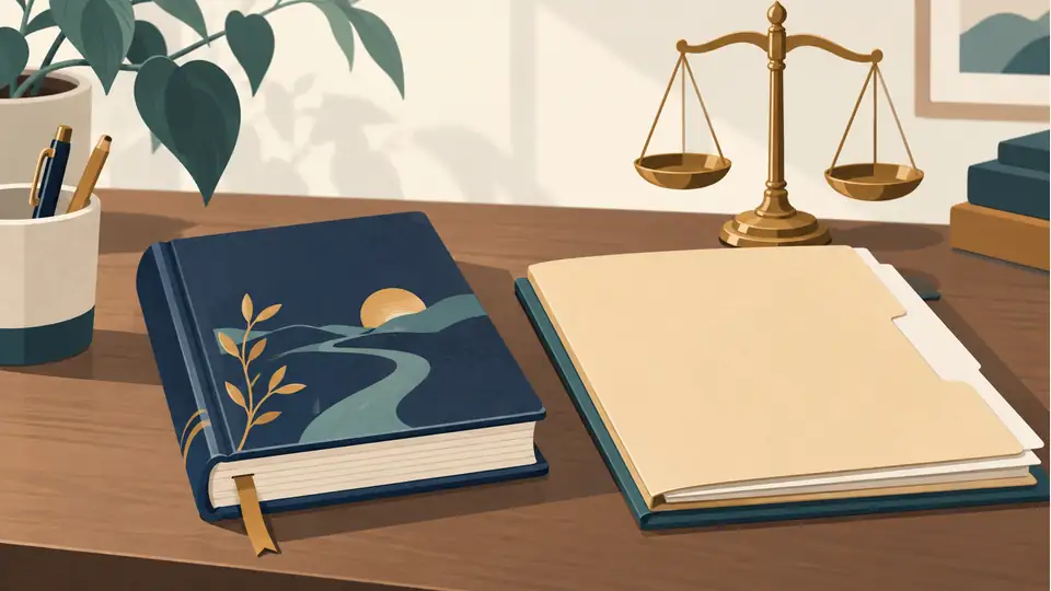 Wynn-Williams and Meta: what the September arbitration ruling decided Illustration of a memoir book, case folder and legal scales.
